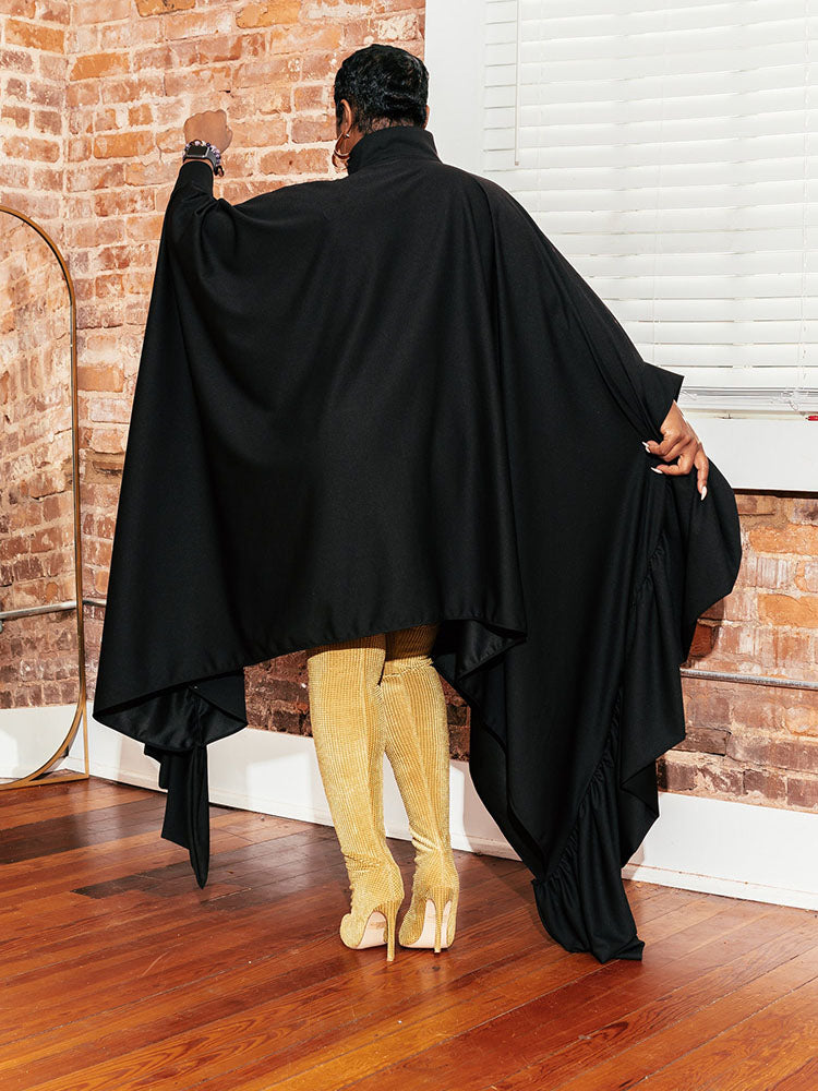 Batwing Sleeve Asymmetrical Shirt Dresses