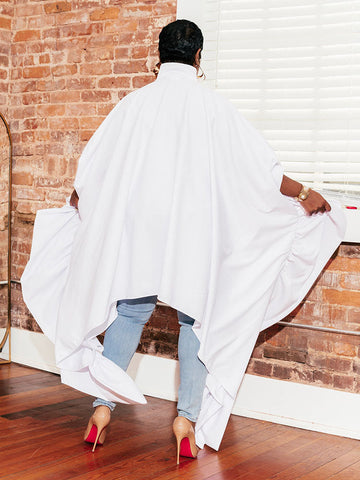 Batwing Sleeve Asymmetrical Shirt Dresses