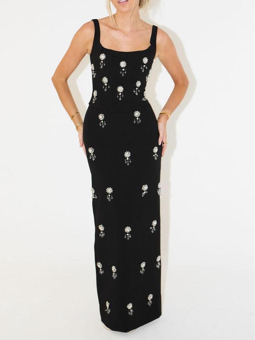 The Ultimate Muse Crystal Maxi Skirt Set