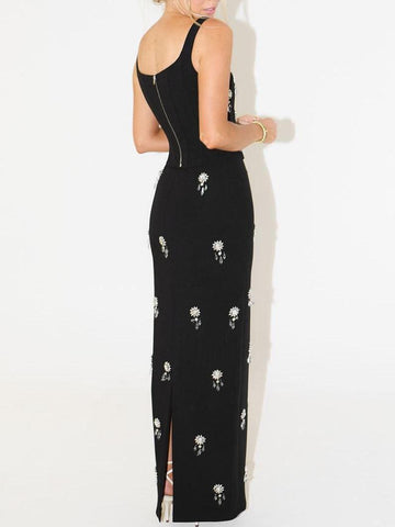 The Ultimate Muse Crystal Maxi Skirt Set