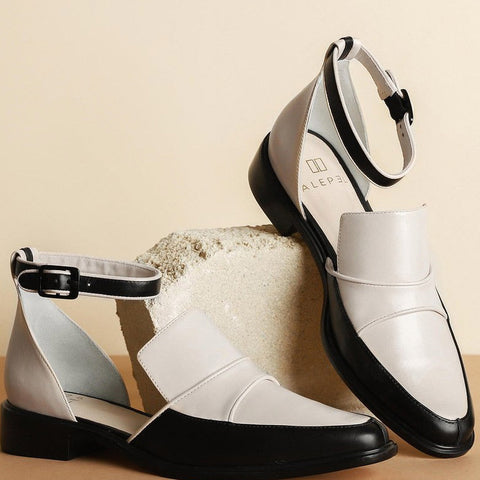 Ankle Straps Closed Toe Flats Pump Shoes