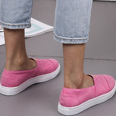 Simple Breathable Canvas Flats