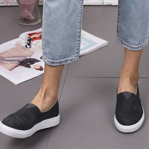 Simple Breathable Canvas Flats