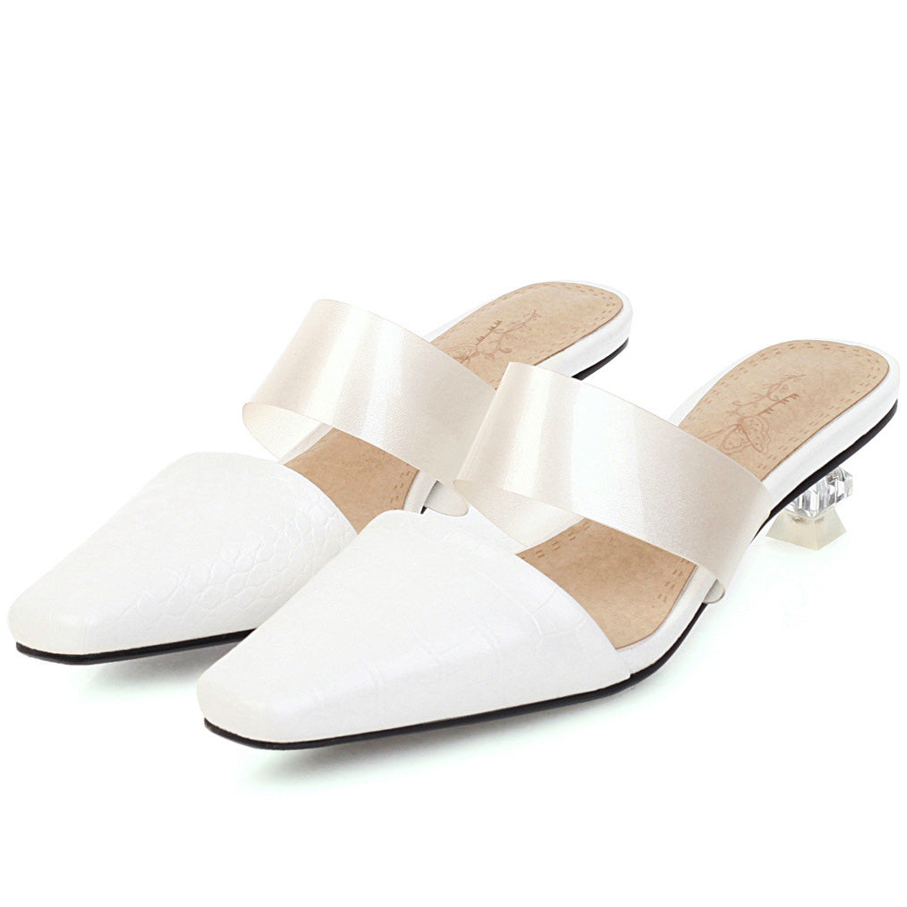 Closed-toe Low Heel Sandals Pumps Shoes