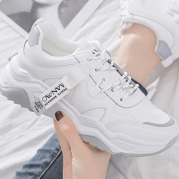 Colorblock Lace-up Platform Sneakers