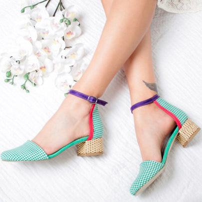 Polka Dot Round Cap-toe Dance Shoes