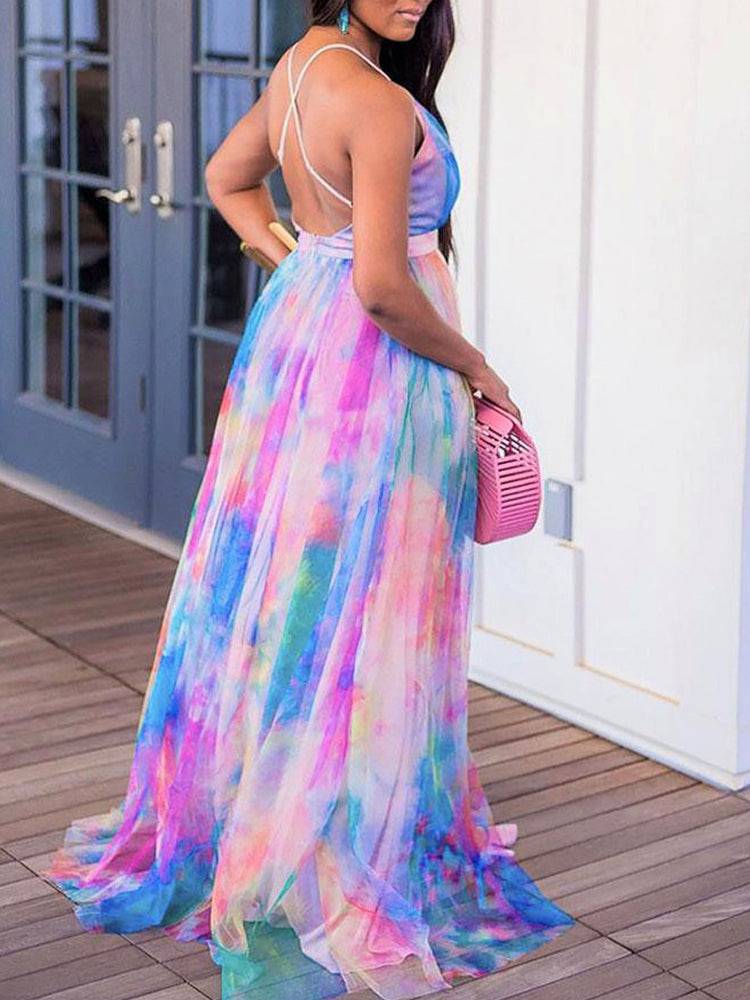 Gauze Tie Dye Cami Dresses