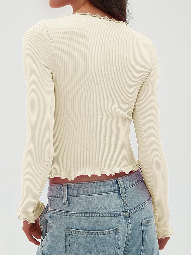 Lettuce Trim Slim Ribbed Tops