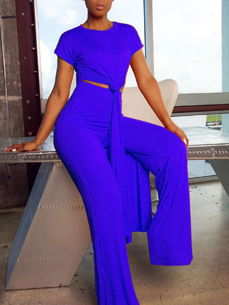 High Slit Longline Top Pants Set