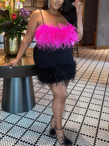 Feather Mini Skirts