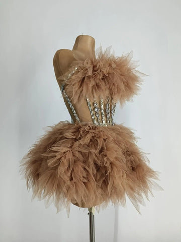Gorgeous Rhinestone Tulle Party Dresses