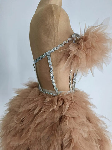 Gorgeous Rhinestone Tulle Party Dresses