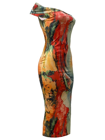 Printed Off Shoulder Dresses