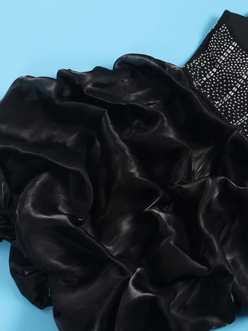 Rhinestone Mesh Ruffle Dresses