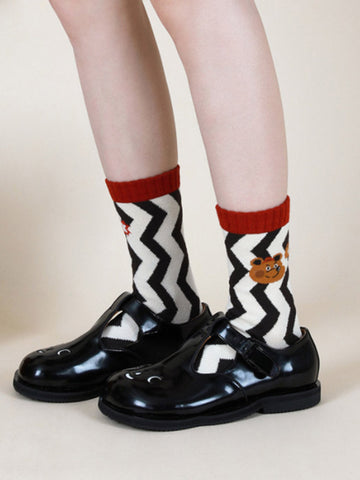 Cute Cartoon Bear Cotton Socks