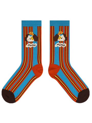 Cute Cartoon Dog Cotton Socks