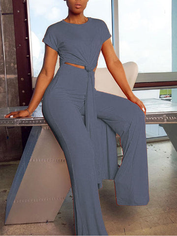 High Slit Longline Top Pants Set