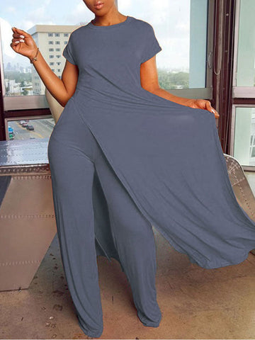 High Slit Longline Top Pants Set
