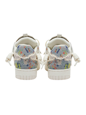 Destruction Series Tassel Contrast Color Sneakers