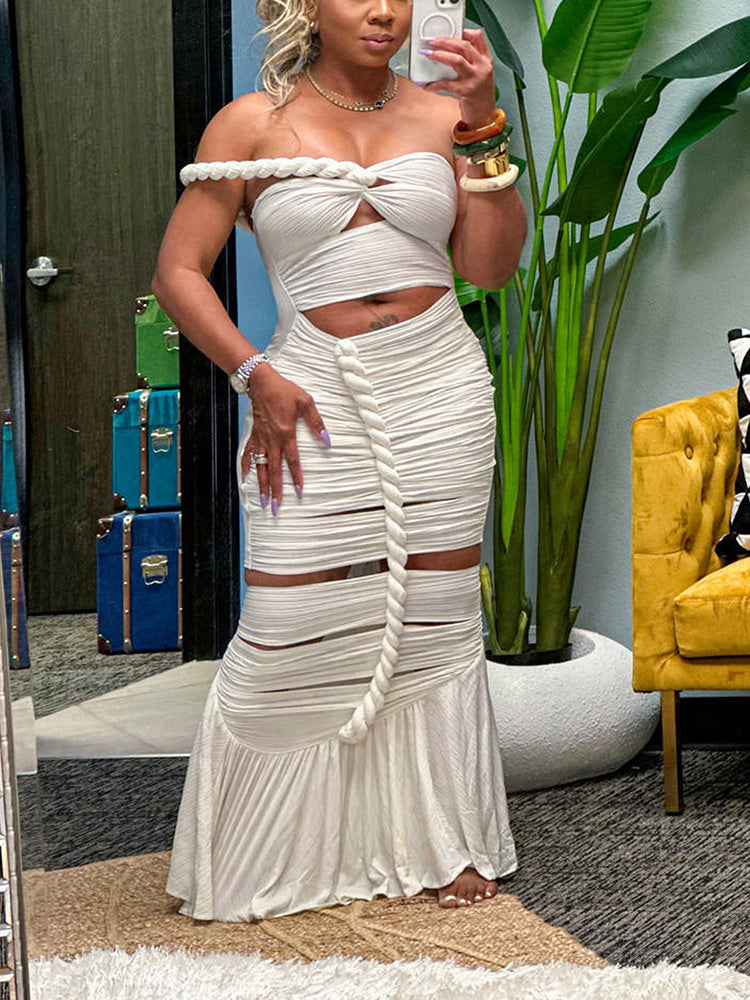 Twist Rope Cutout Maxi Dresses