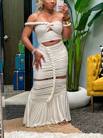 Twist Rope Cutout Maxi Dresses