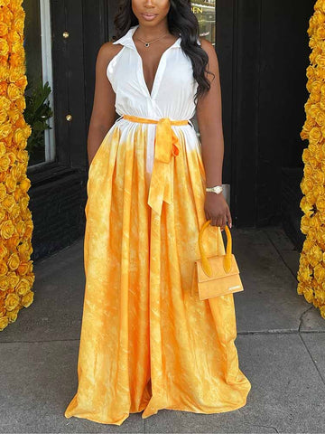 Sleeveless Ombre Jumpsuits