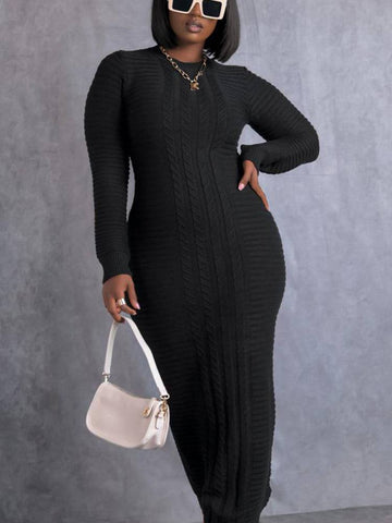 Knitted Bodycon Maxi Sweater Dresses