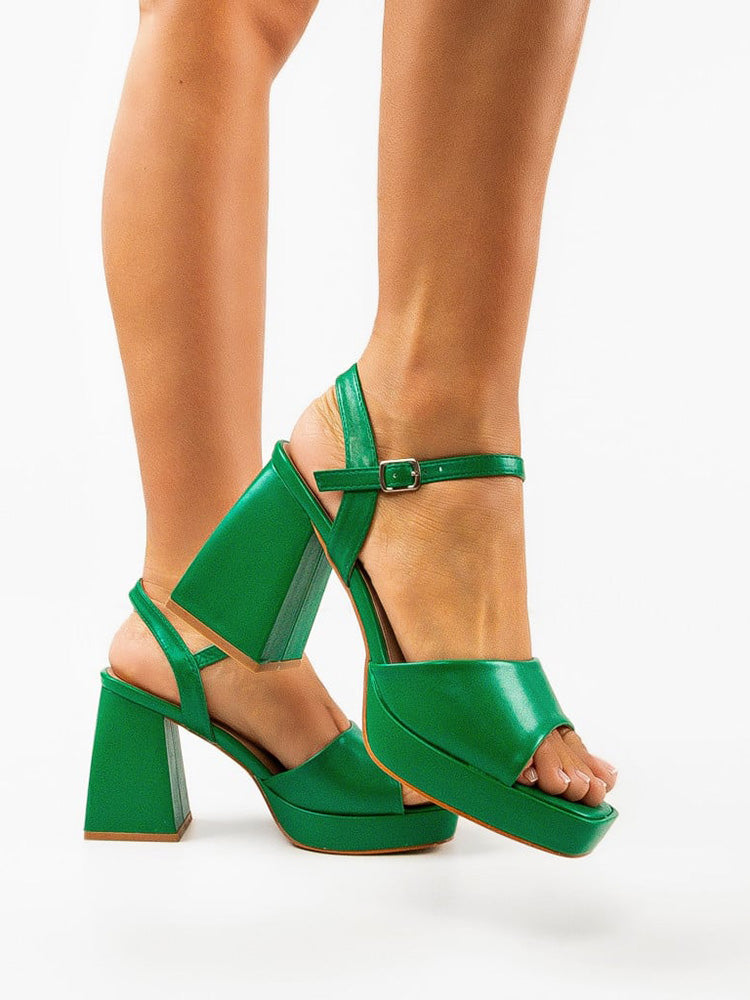 Leather Chunky Heels