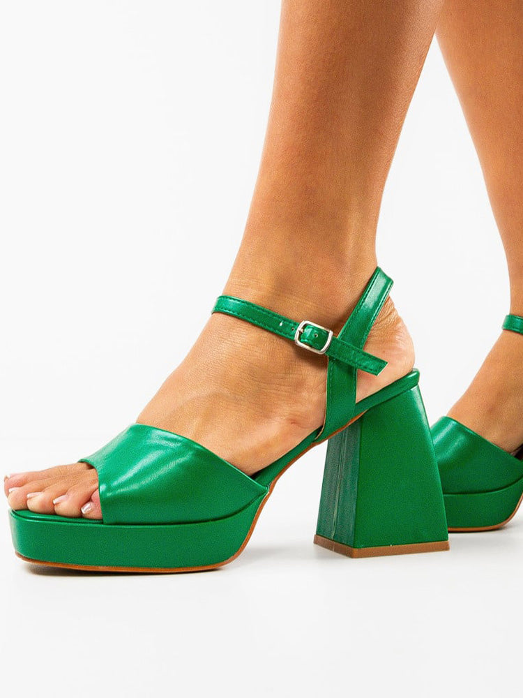 Leather Chunky Heels
