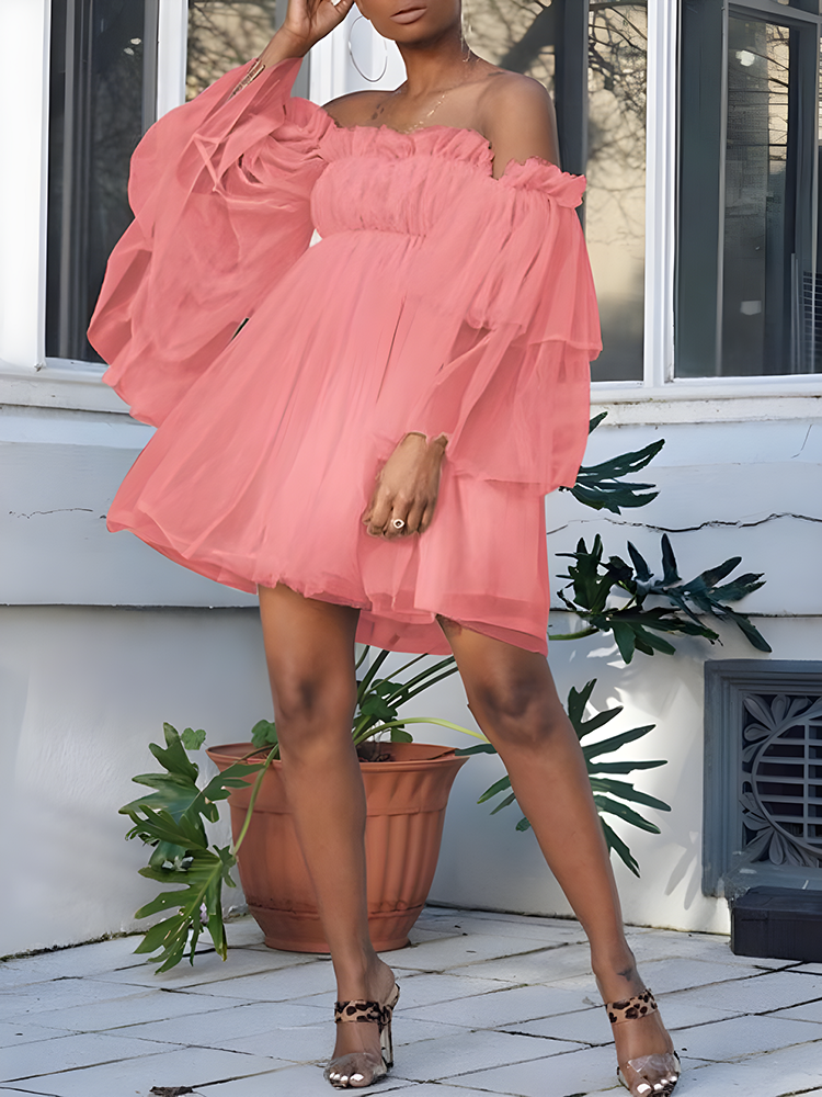 Princess Tulle Off Shoulder Dresses