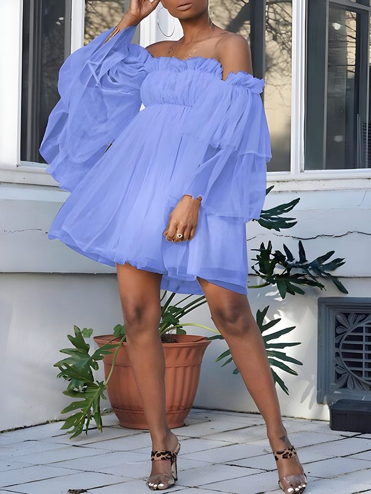 Princess Tulle Off Shoulder Dresses