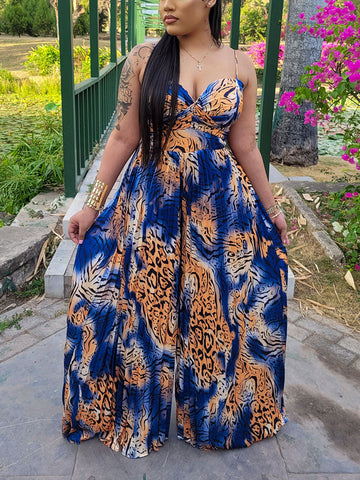 Printed Pleated Jumpsuits