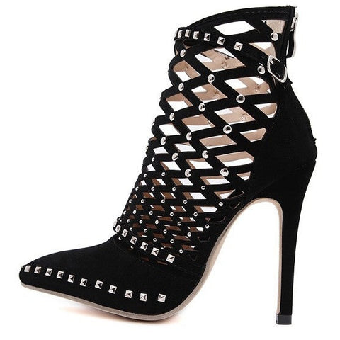 Sexy Hollow Out Stiletto Heels Prom Shoes With Rivet
