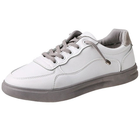 Color Block Flat Heel Lace-up Sneakers