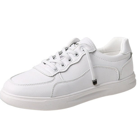 Color Block Flat Heel Lace-up Sneakers