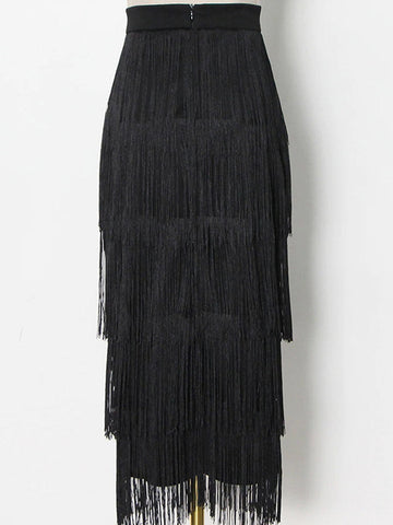 High Waisted Fringe Skirts
